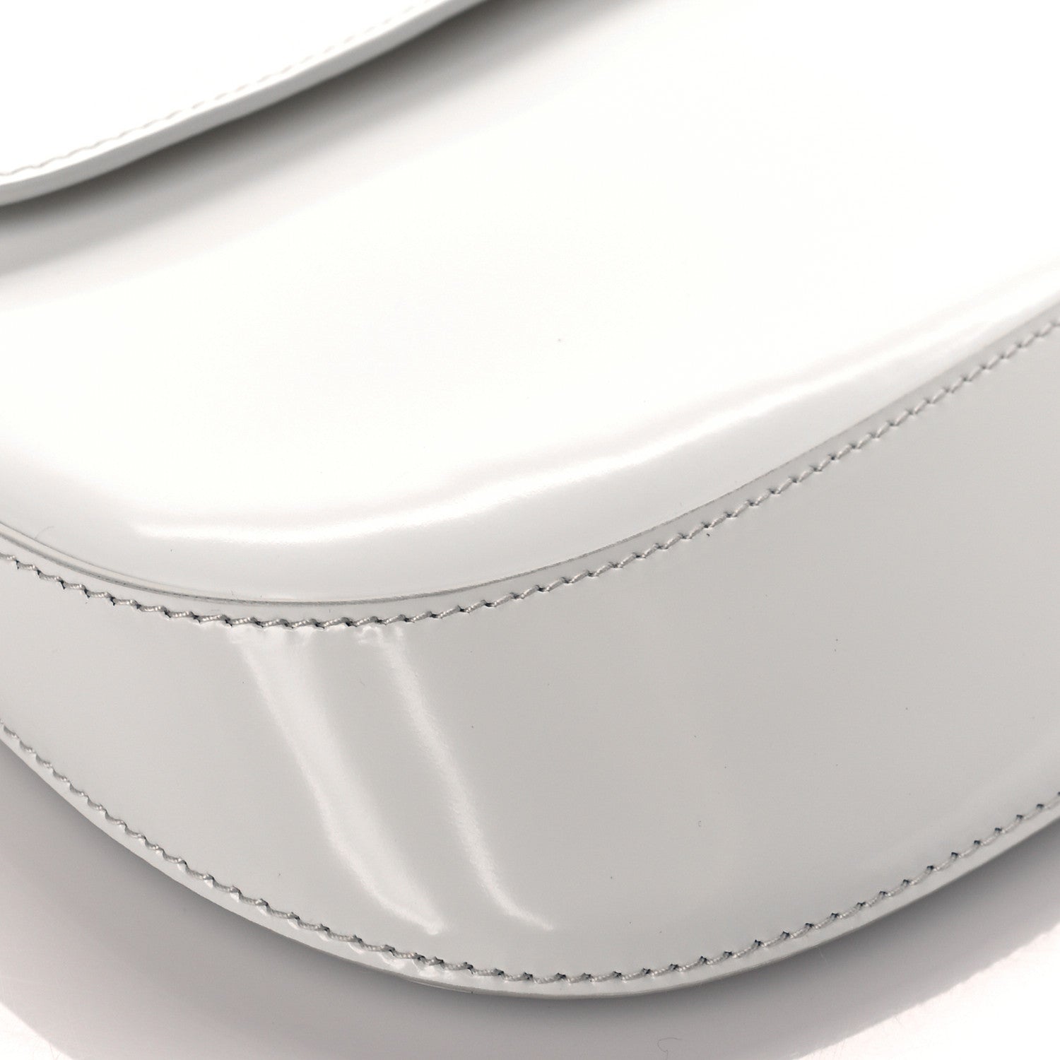 Prada Spazzolato Cleo Flap Shoulder Bag White 9 of 10
