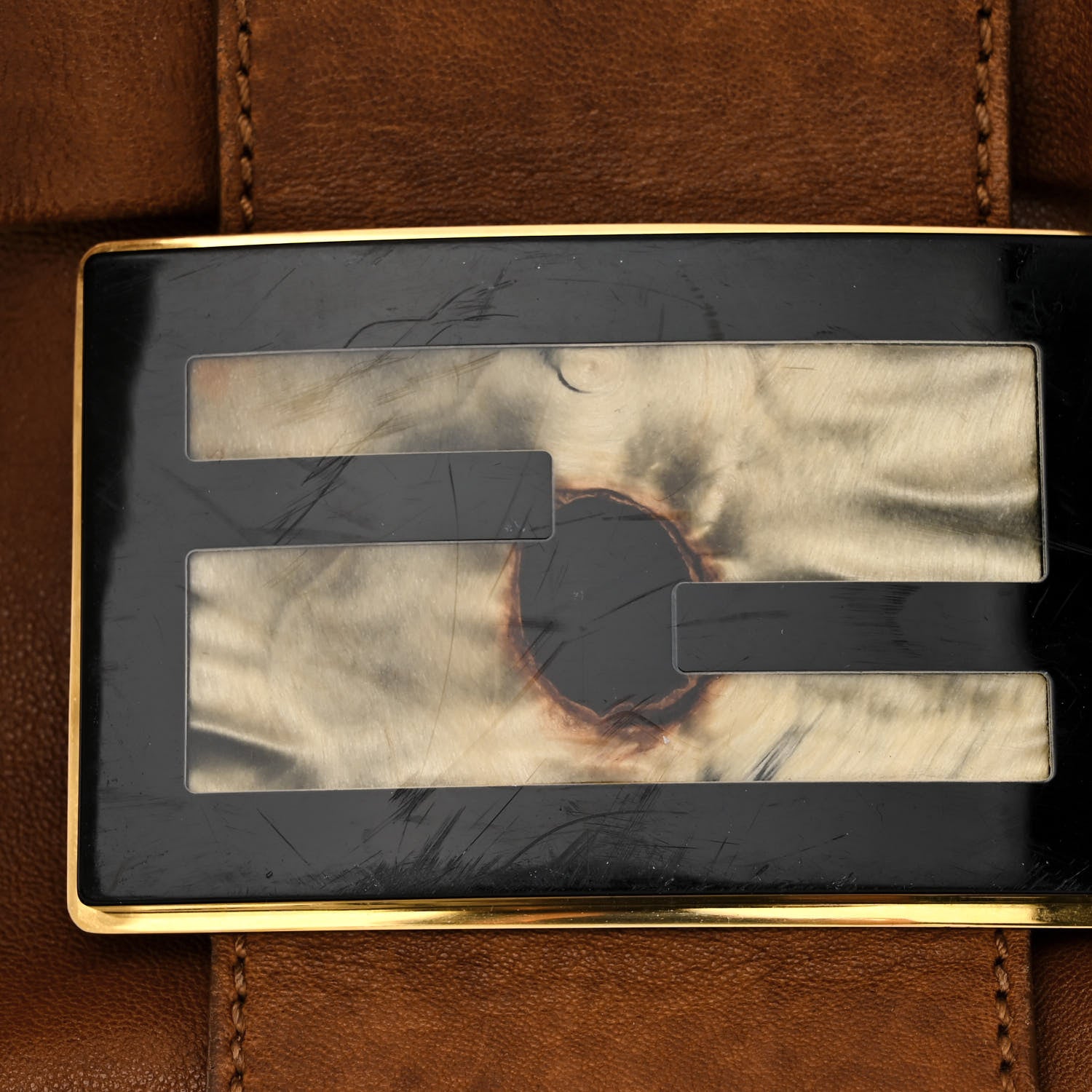 Fendi Nappa Big Forever Mama Baguette Brown 12 of 13