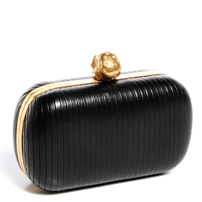 Alexander McQueen Leather Skull Box Clutch Black 3 of 7