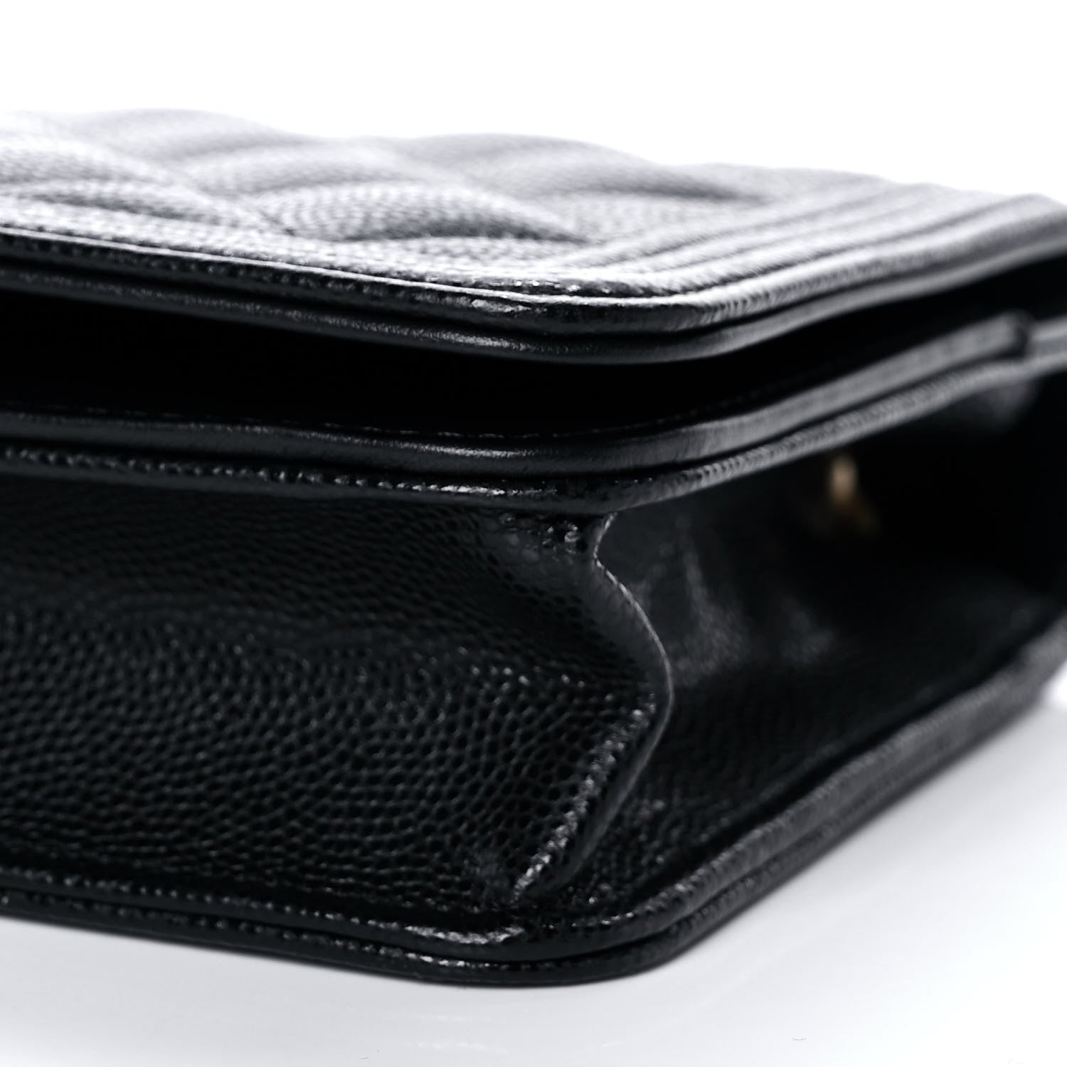Chanel Caviar Quilted Boy Wallet On Chain WOC Black 6 of 12