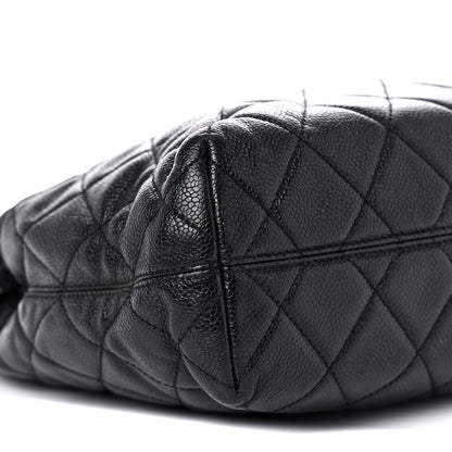 Chanel Caviar Quilted CC Shopping Tote Black 5 of 16