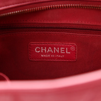 Chanel Aged Calfskin Chevron Quilted Medium Gabrielle Hobo Dark Fuchsia 6 of 16