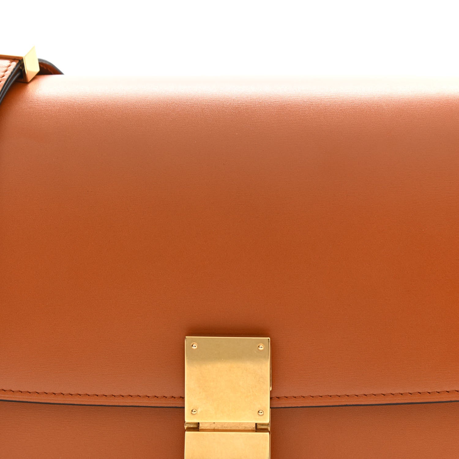 Celine Box Calfskin Medium Classic Box Flap Bag Chestnut 8 of 13
