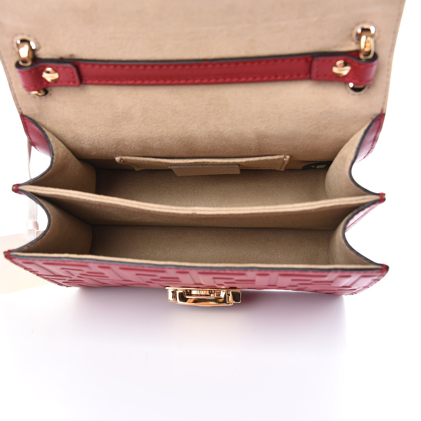 Vitello Liberty FF 1974 Embossed Small Kan U Shoulder Bag Fragola