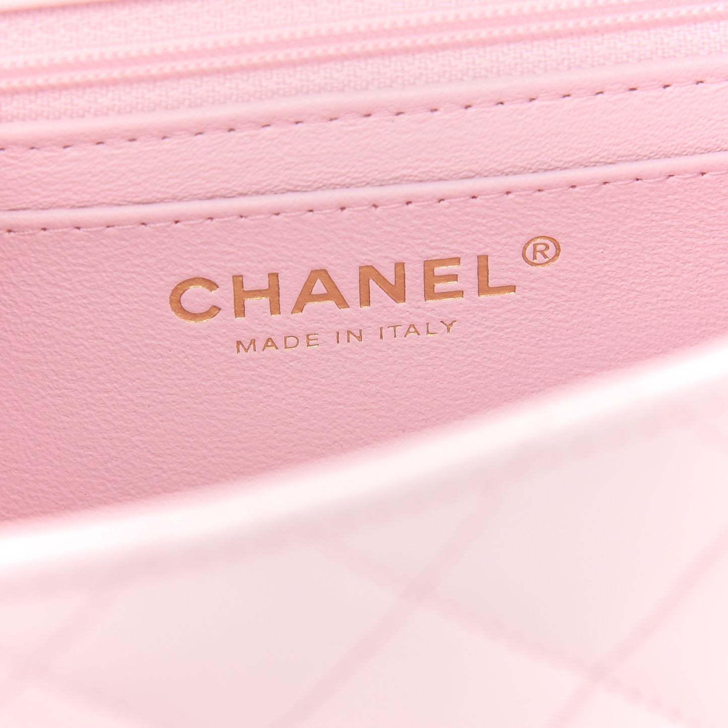 Lambskin Quilted Mini Top Handle Rectangular Flap Light Pink