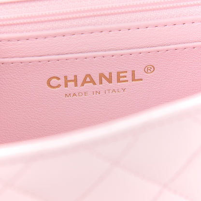 Chanel Lambskin Quilted Mini Top Handle Rectangular Flap Light Pink 6 of 9