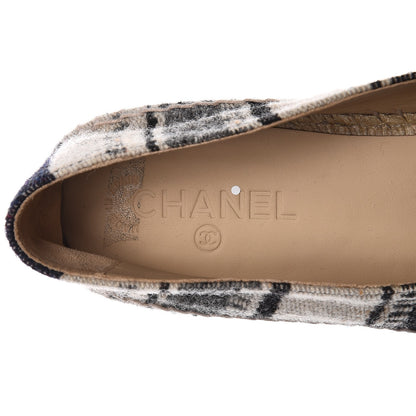 Chanel Toile Striped Espadrilles 45 Beige 6 of 11