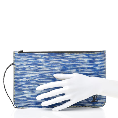 Louis Vuitton Epi Neverfull Pochette MM Denim Light 2 of 8