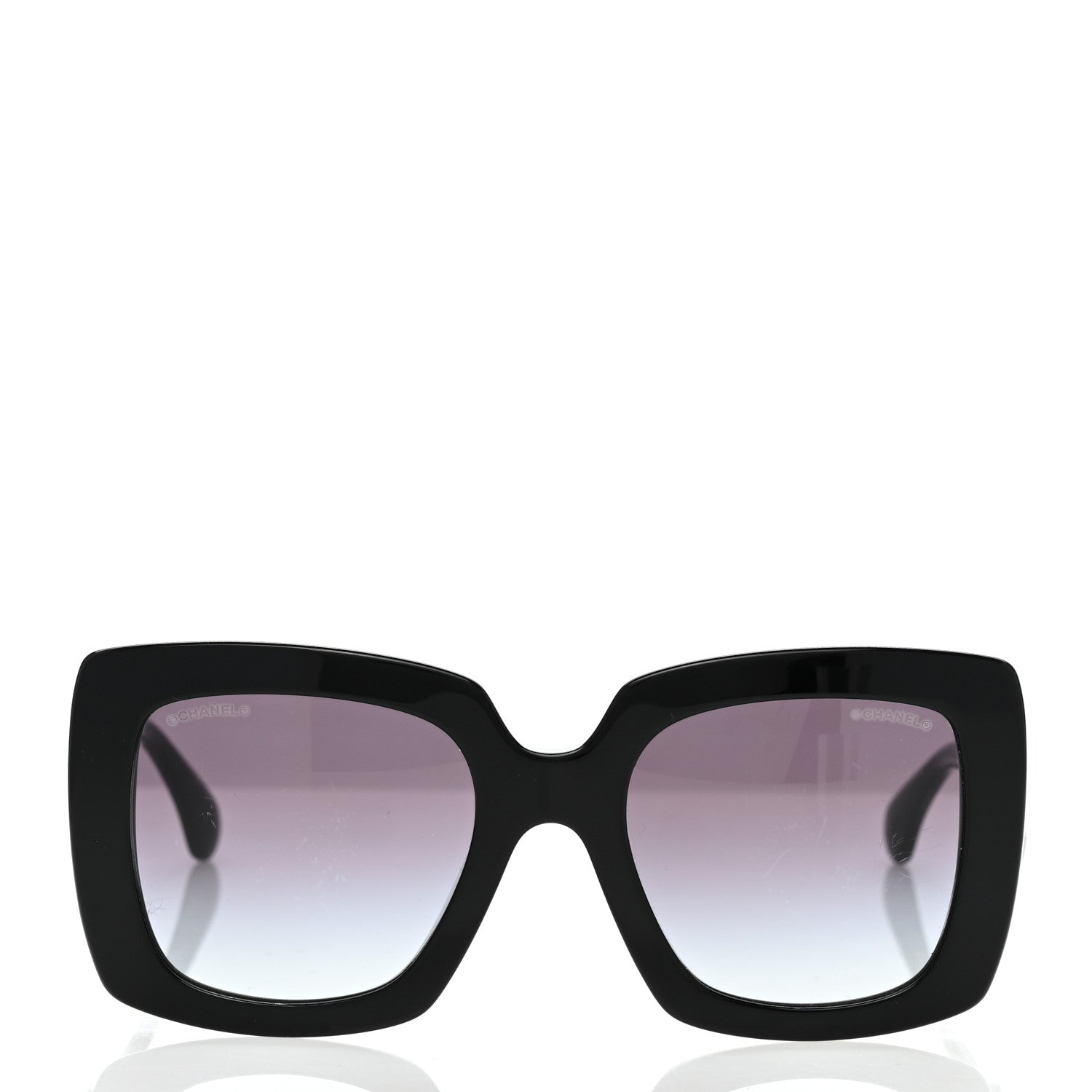 Chanel Acetate Calfskin Square Sunglasses 5474-Q-A Black White 2 of 8