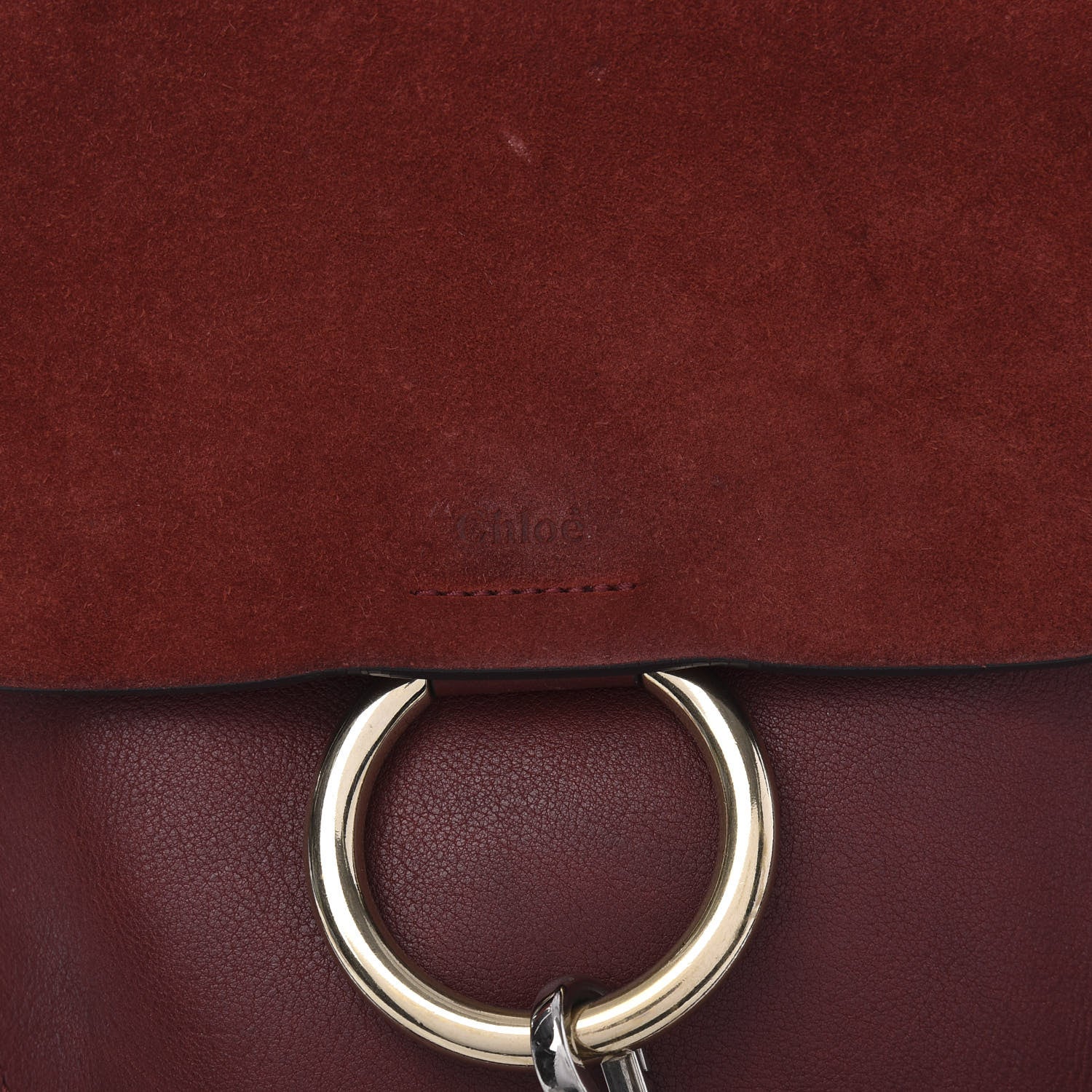 Chloe Suede Calfskin Medium Faye Backpack Sienna Red 16 of 18