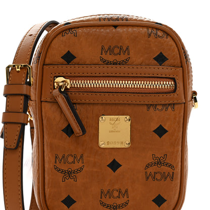 MCM Visetos X-Mini Crossbody Bag Cognac 7 of 9