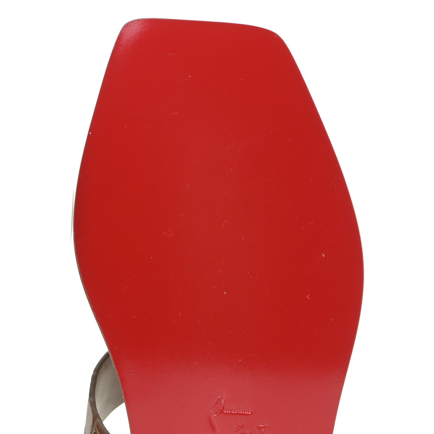 Christian Louboutin Calfskin Crocodile Embossed Cubongo Sandal Flats 37 Biscotto 8 of 12