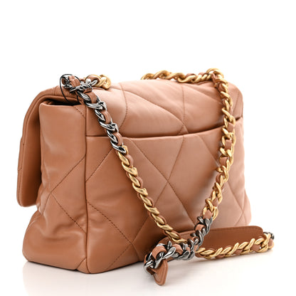 Chanel Lambskin Quilted Large Chanel 19 Flap Brown 3 of 11