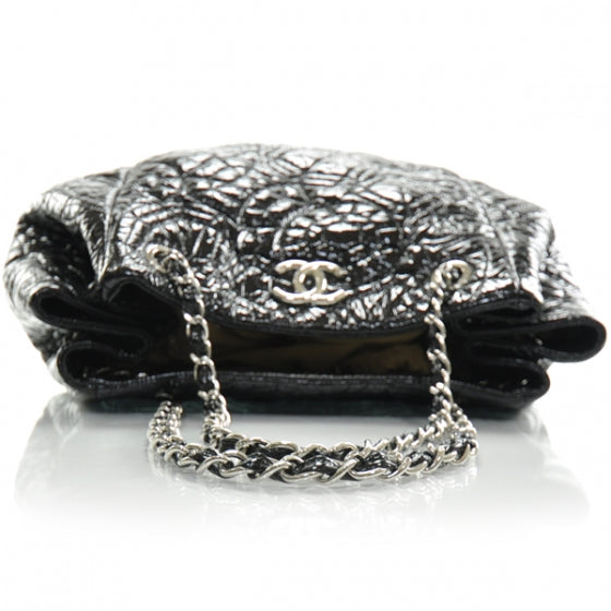 Chanel Vinyl Graphic Edge Tote Black 5 of 11