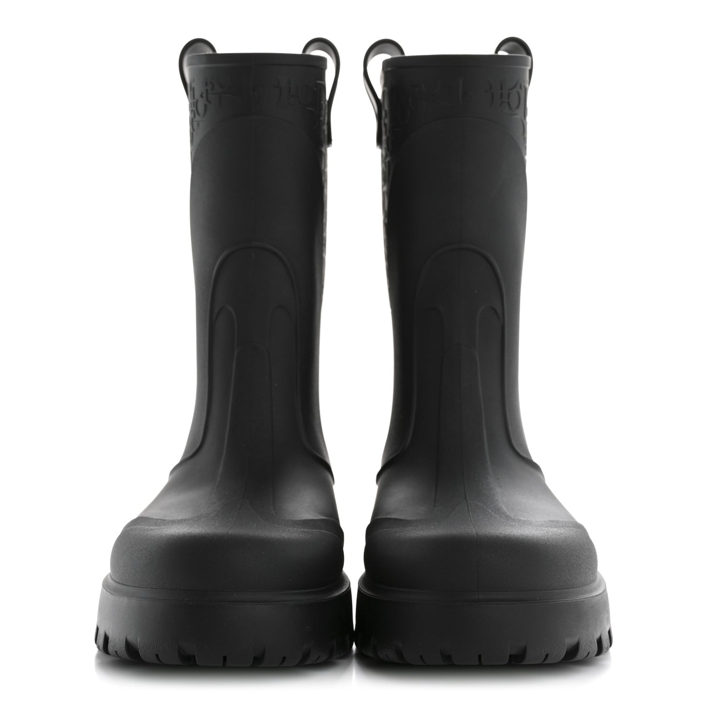 Rubber Oblique Garden Rain Boots 39 Black