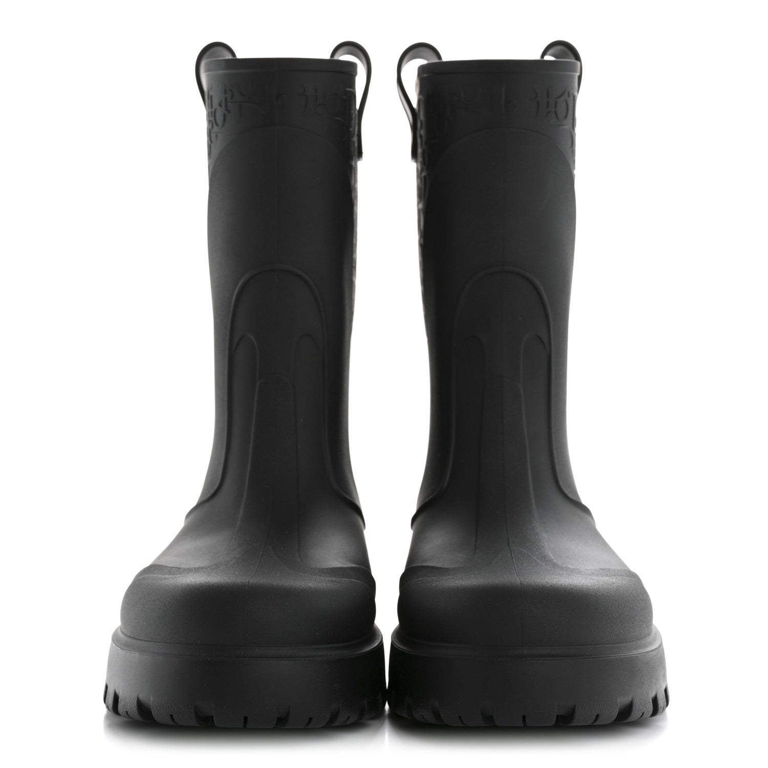 Christian Dior Rubber Oblique Garden Rain Boots 39 Black 2 of 7