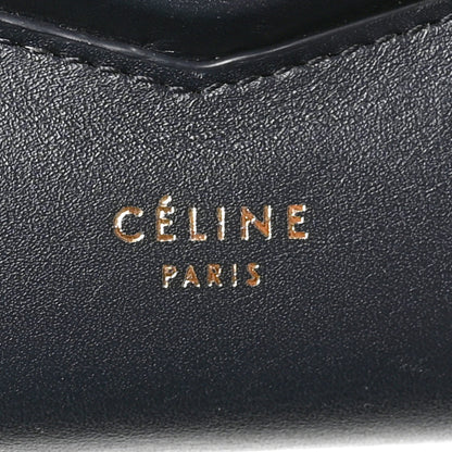 Celine Smooth Calfskin Trotteur Clutch Navy Blue Red 6 of 7