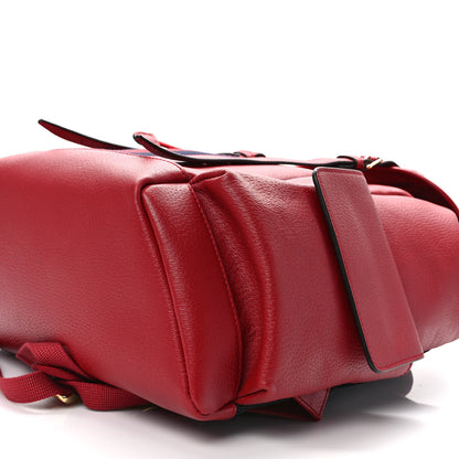 Gucci Grained Calfskin Medium Ophidia Double Buckle Backpack Red 7 of 8