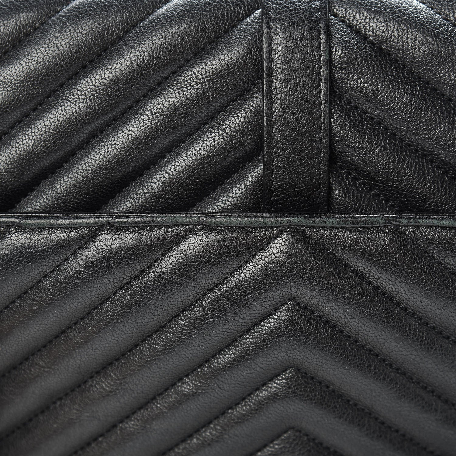 Saint Laurent Sheepskin Matelasse Chevron Monogram Medium College Bag Black 16 of 16