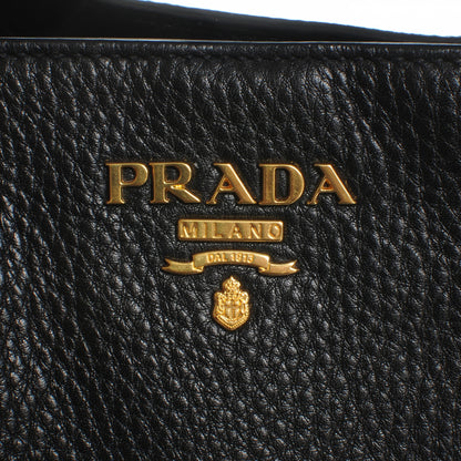 Prada Vitello Daino Shopping Tote Nero Black 5 of 10
