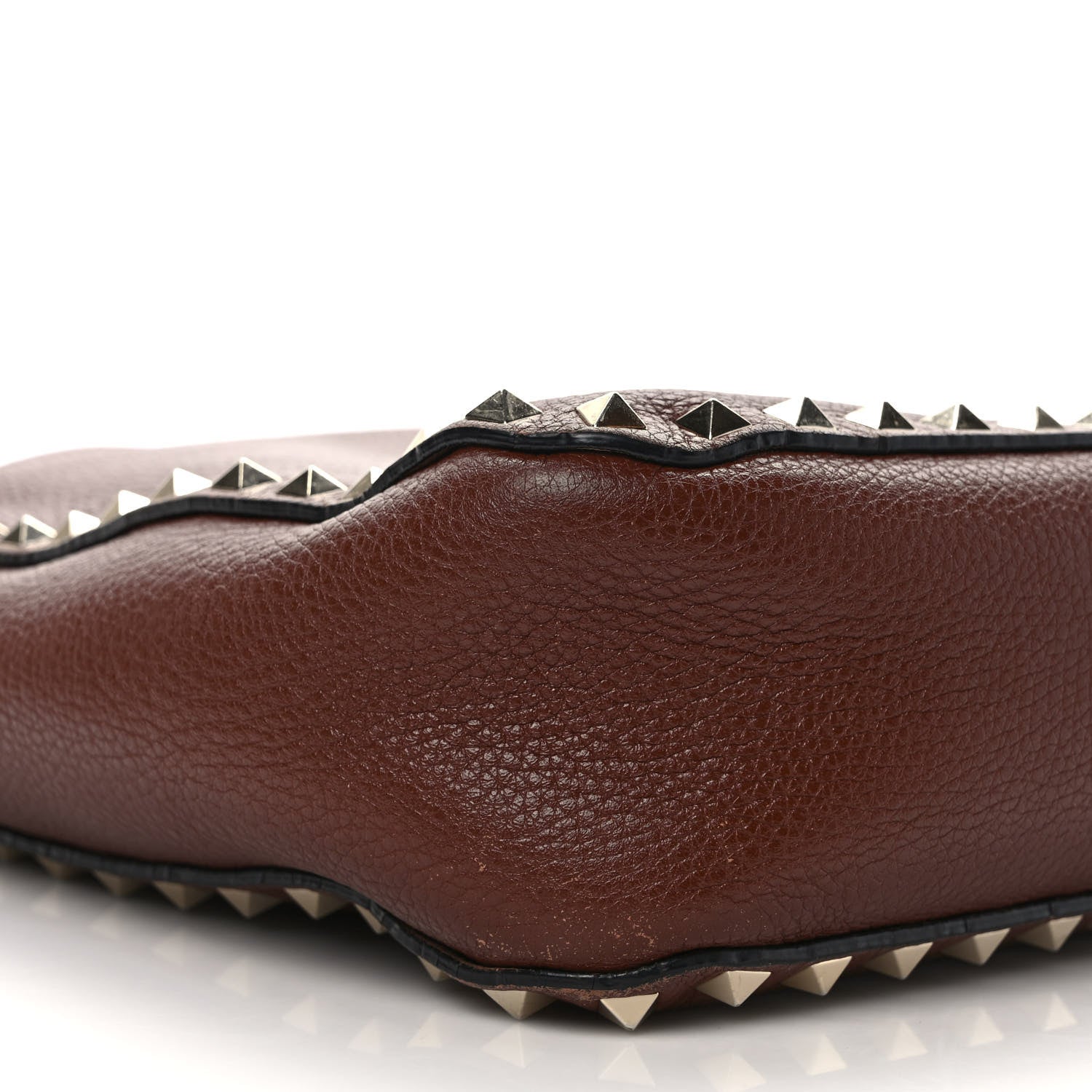 Valentino Garavani Pebbled Calfskin Small Rockstud Flip-Lock Messenger Bag Light Brown 7 of 11