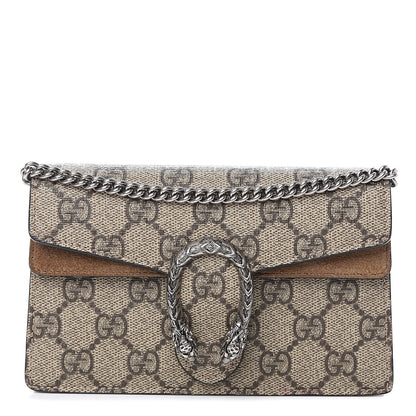 Gucci GG Supreme Monogram Super Mini Dionysus Shoulder Bag Taupe 1 of 8