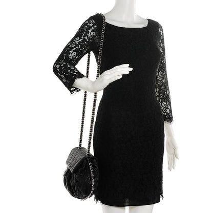 Chanel Washed Lambskin Quilted Medium Chain Around Messenger Black 2 of 8