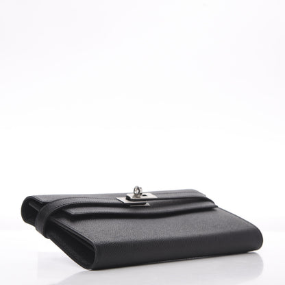 Hermes Epsom Kelly Longue Wallet Black 4 of 9