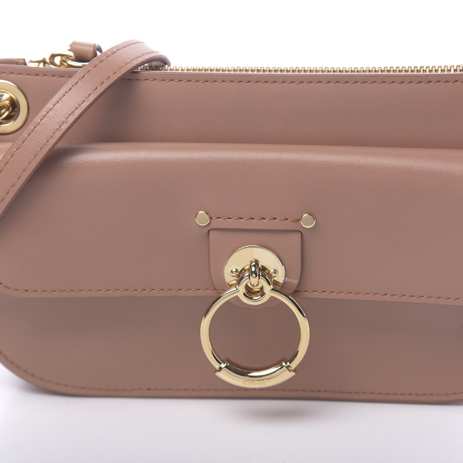 Chloe Calfskin Tess Mini Crossbody Bag Muted Brown 10 of 10