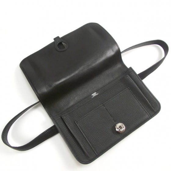 Togo Dogon Wallet Waist Pouch Black