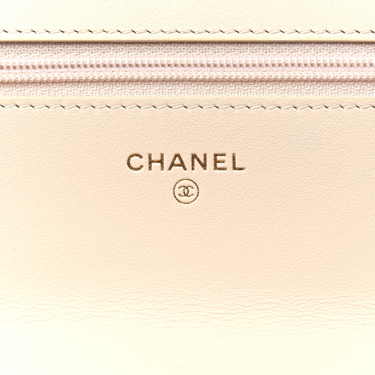 Chanel Goatskin Quilted Chanel 19 Wallet On Chain WOC Light Beige 6 of 13