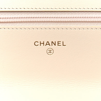 Chanel Goatskin Quilted Chanel 19 Wallet On Chain WOC Light Beige 6 of 13