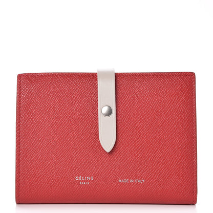 Celine Grained Calfskin Medium Multifunction Strap Wallet Pop Red 1 of 7