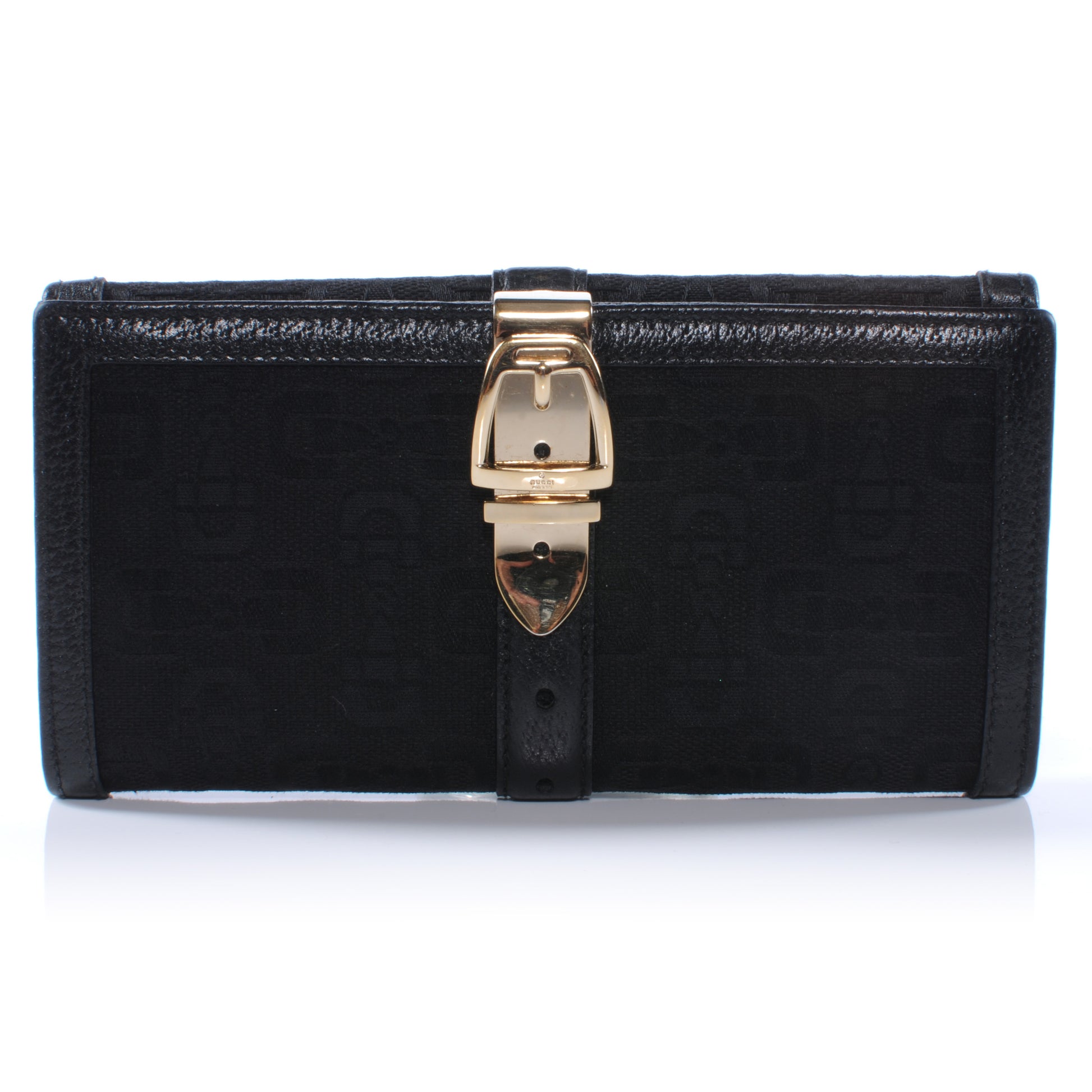 Gucci Horsebit Print Glam Continental Wallet Black 1 of 7