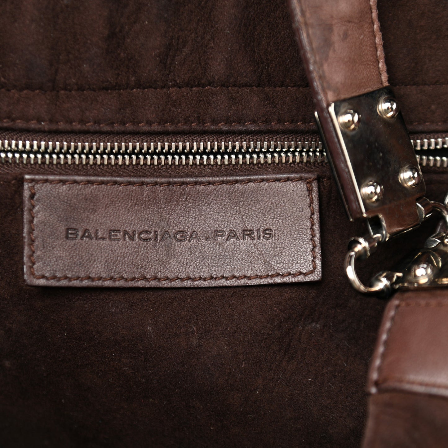 Suede Calfskin B Hobo Brown