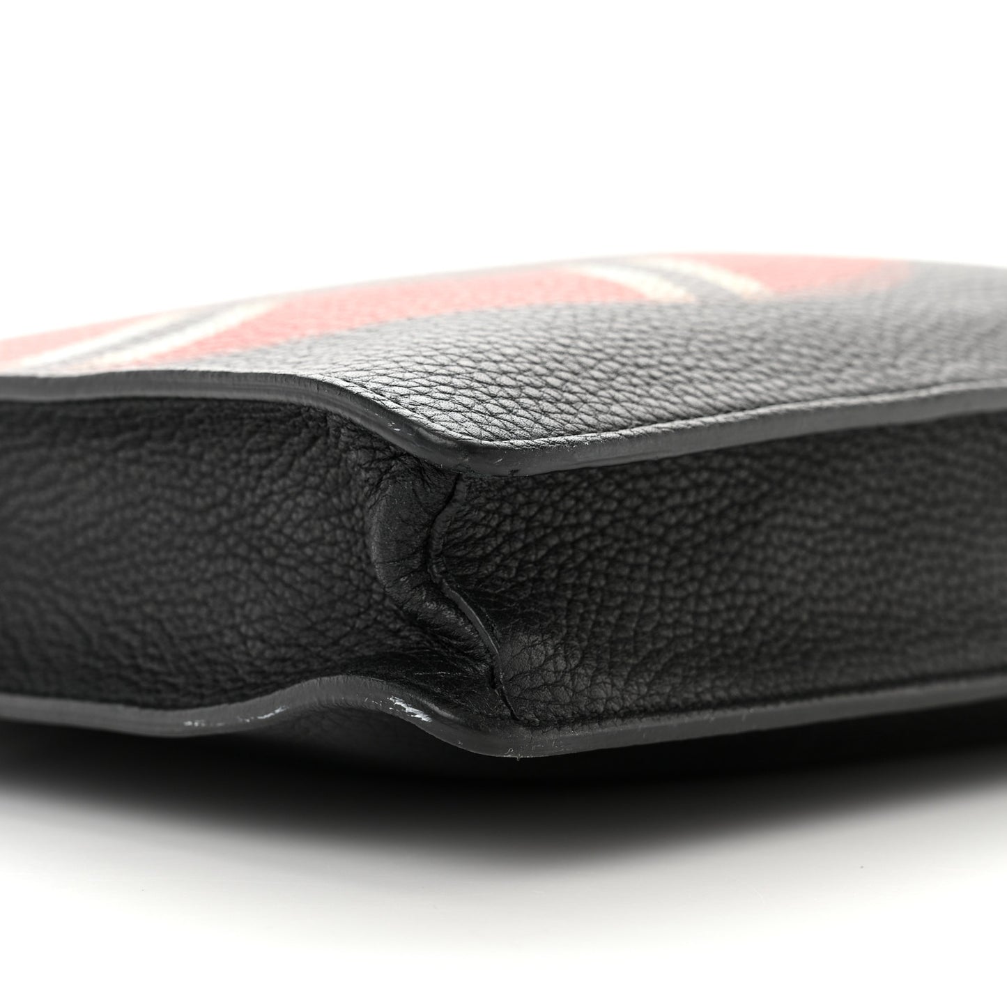 Calfskin Kingsnake Print Messenger Black