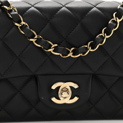 Chanel Lambskin Quilted Mini Rectangular Flap Black 8 of 11