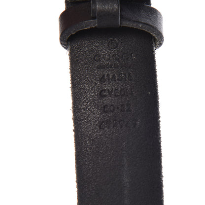 Gucci Cuoio Toscano Nickel Double G 30mm Belt 80 32 Black 5 of 8