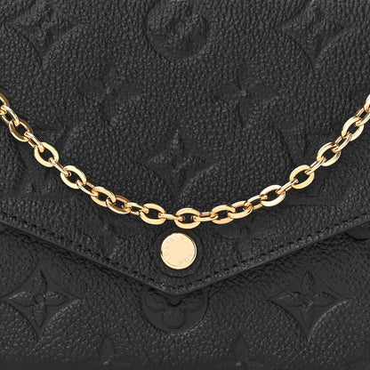 Louis Vuitton Empreinte Pochette Felicie Chain Wallet Black 8 of 10