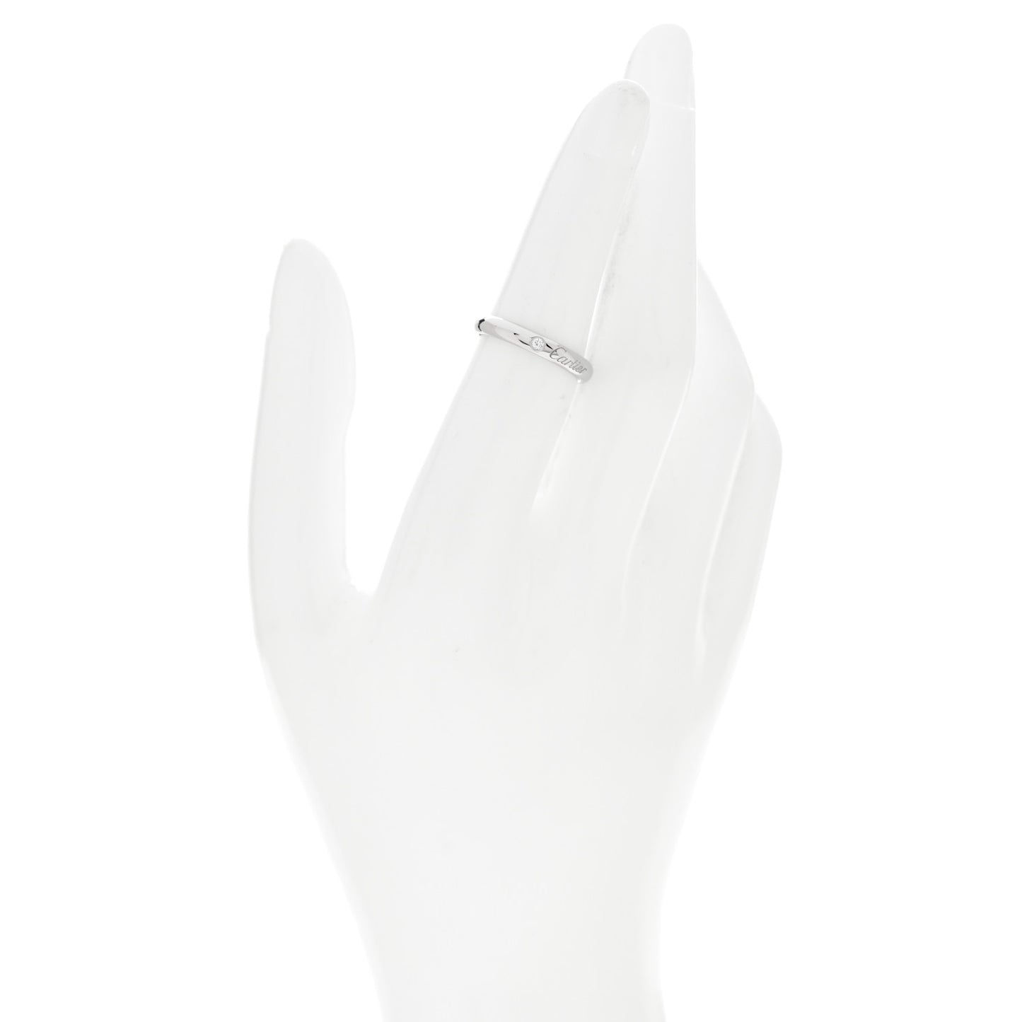Platinum Diamond 3mm C De Cartier Wedding Band Ring 52 6