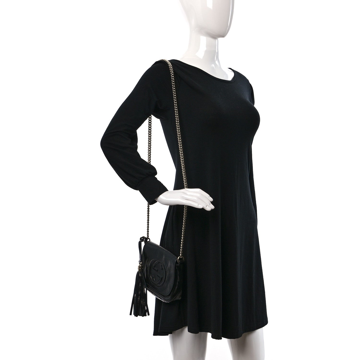 Gucci Vernice Naplack Small Soho Flap Crossbody Black 2 of 11