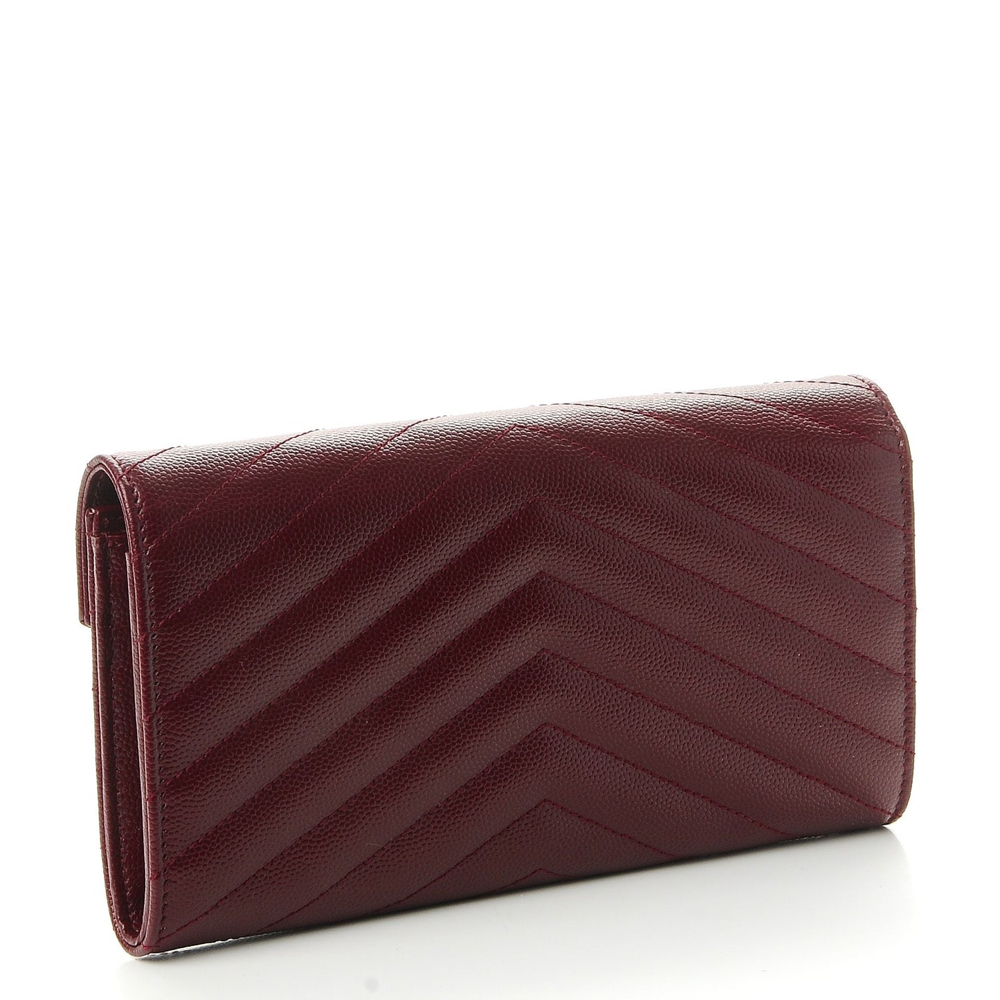 Grain De Poudre Matelasse Chevron Monogram Wallet Palissandre