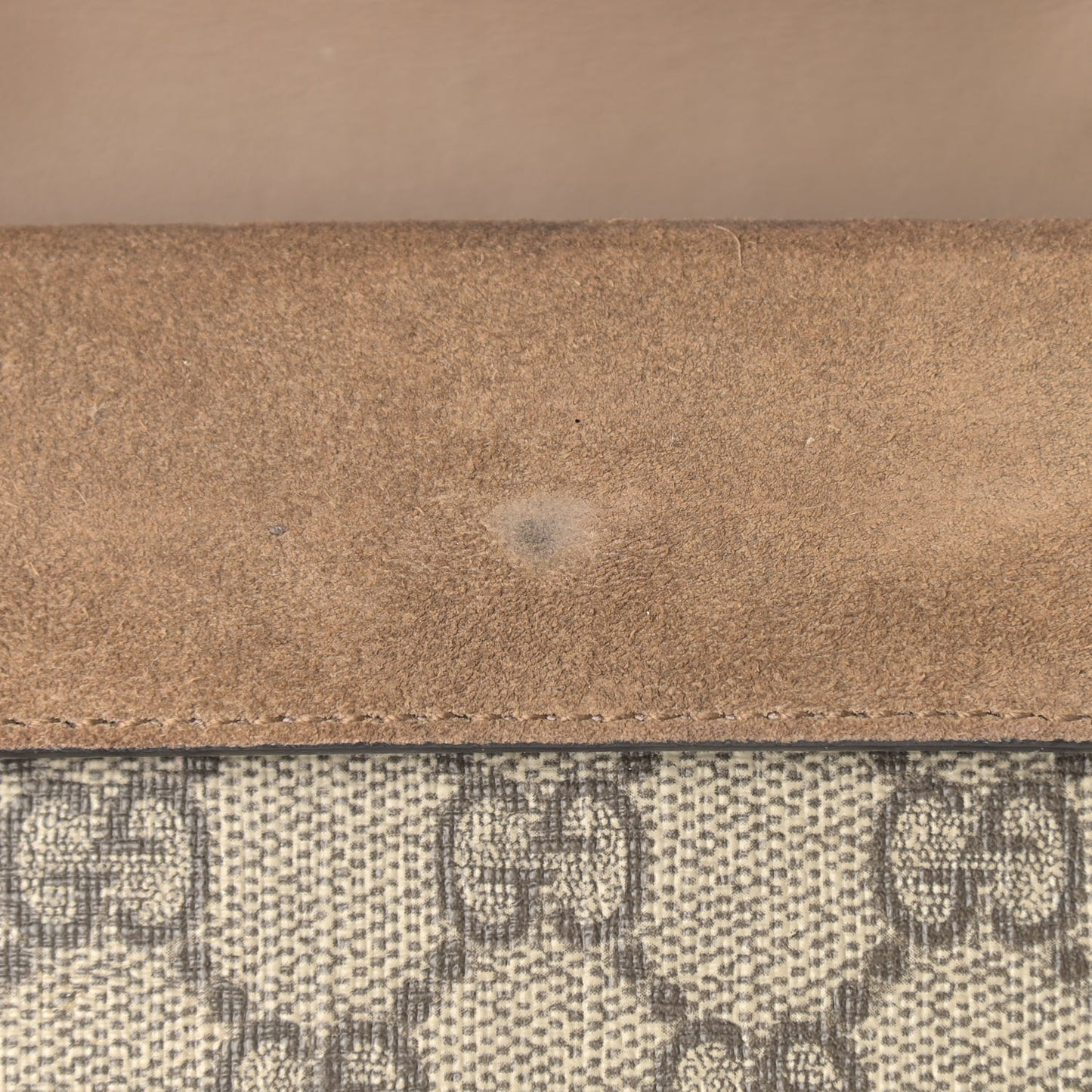 GG Supreme Monogram Super Mini Dionysus Shoulder Bag Taupe