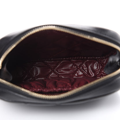 Chanel Lambskin Quilted Small Curvy Pouch Cosmetic Case Black 5 of 12