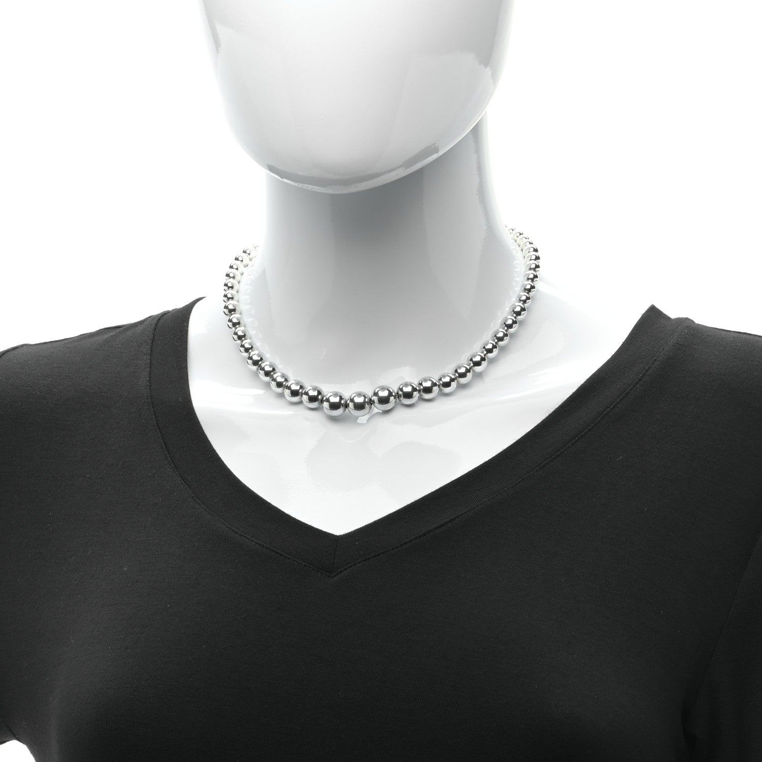 Tiffany Sterling Silver HardWear Graduated Ball Necklace 2 of 5