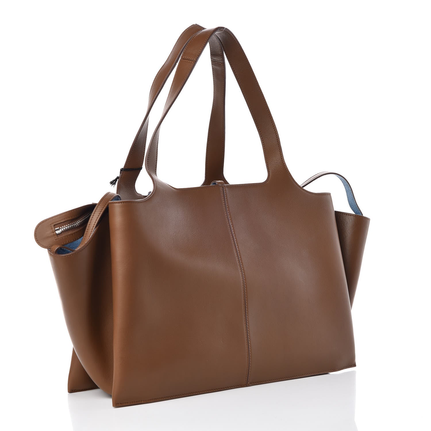 Celine Calfskin Medium Tri-Fold Bag Taupe 3 of 7