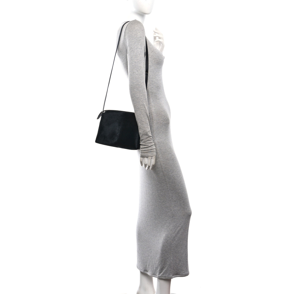 Khaite Ponyhair Lina Crossbody Bag Black 2 of 9