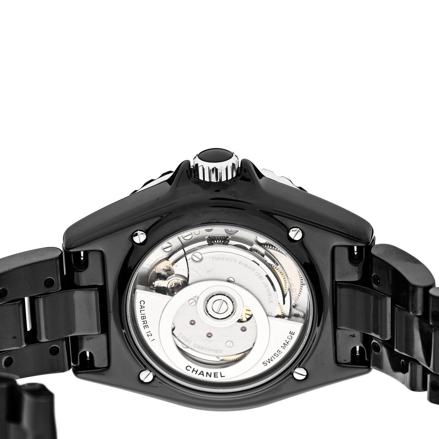 Stainless Steel Ceramic 38mm J12 Automatic Watch Black