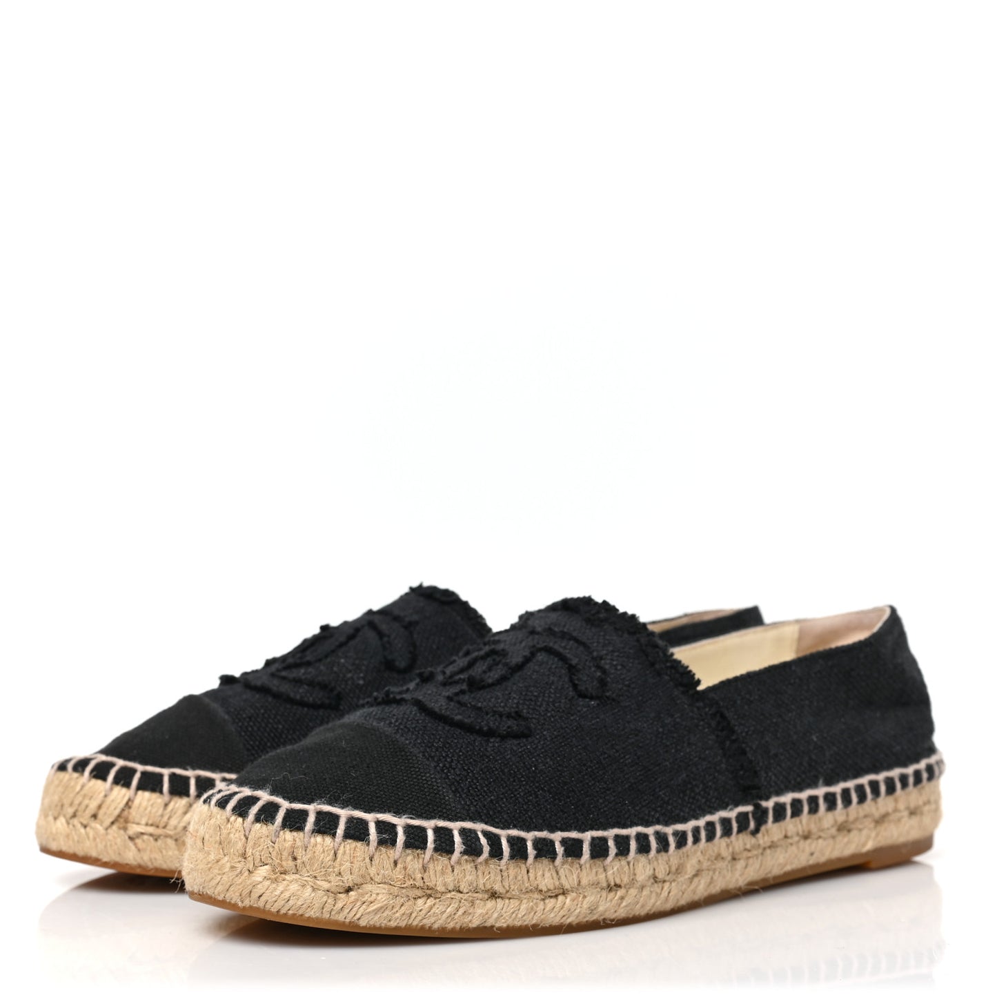 Linen CC Espadrilles 36 Black