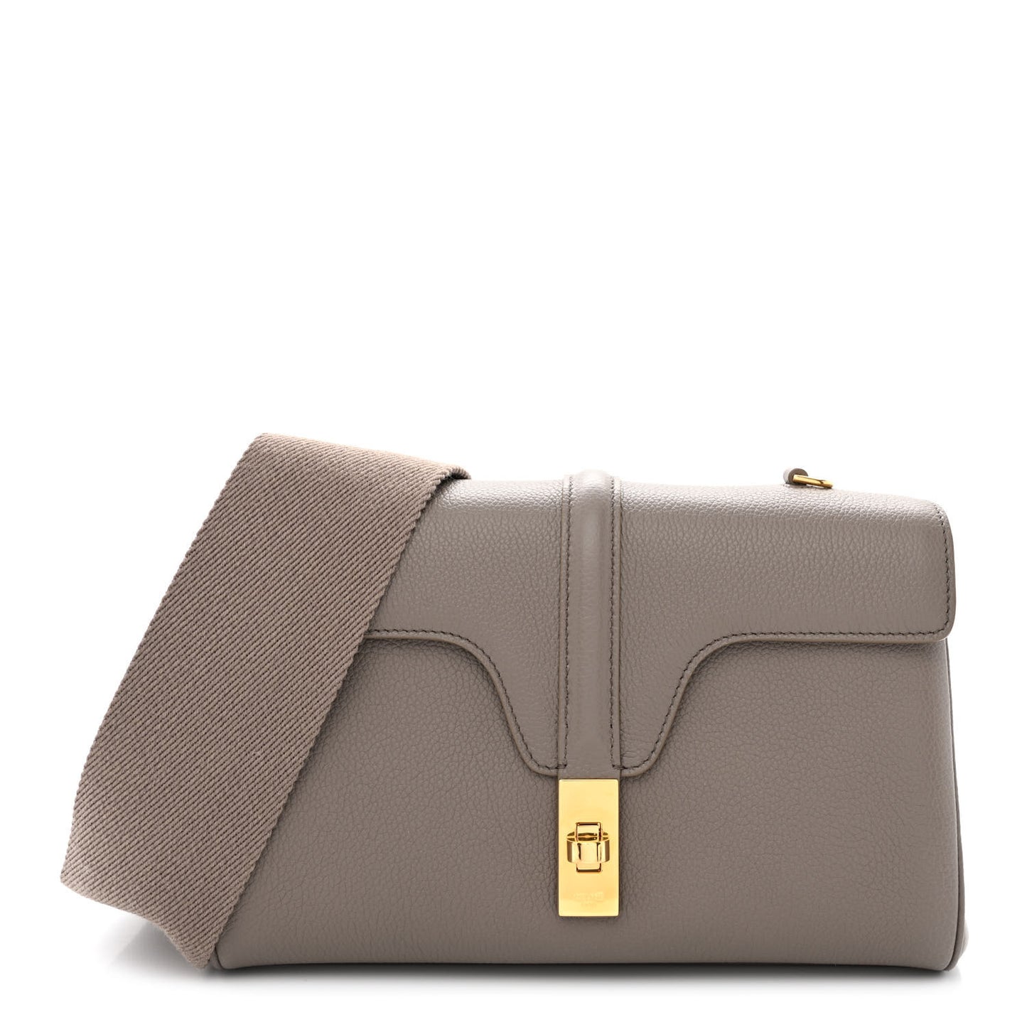 Grained Calfskin Teen Soft 16 Shoulder Bag Taupe